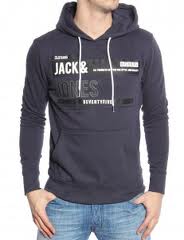 perdu sweatshirt bleu jack and jones heusy