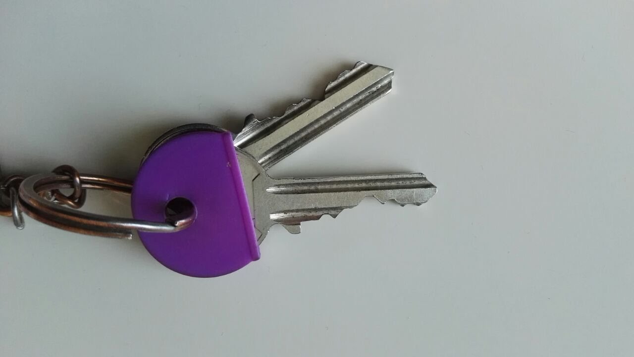 deux clés avec porte-clefs